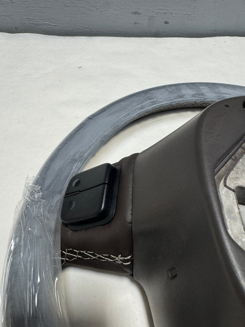 2015-2019 Silverado Sierra 2500 3500 Cocoa Leather Steering Wheel Heated For Crash Alert Equipped