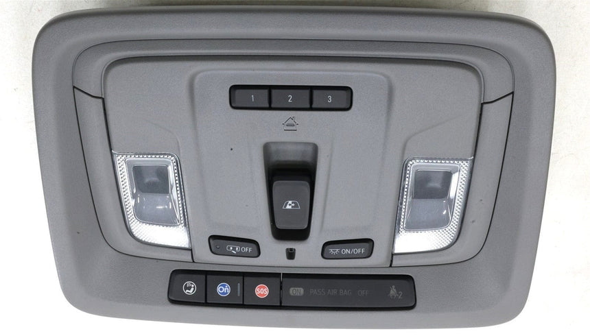 2019-2023 Silverado Sierra Overhead Console Gray With Garage Opener OEM