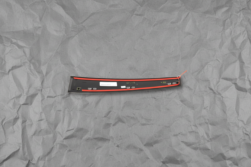 2019-2025 Ram 1500 DT Driver Door B Pillar Applique Molding Gloss Black