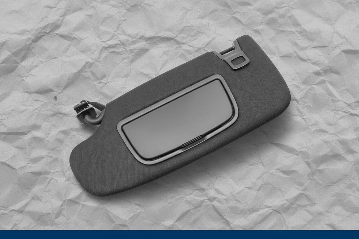 FT4Z-5804105-KP 2020-2024 Ford Edge Driver Side Sun Visor w/ Homelink Black Genuine OEM