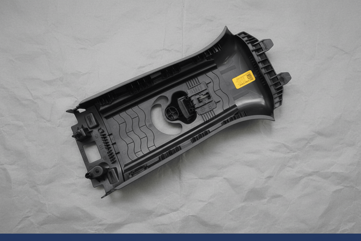 LB5Z-7824347-AF 2020-2024 Ford Explorer Driver Side Upper Center Pillar Trim Ebony OEM