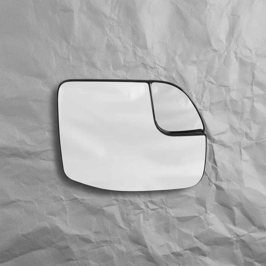 2021-2024 Ford Bronco Sport Maverick Passenger Side Mirror Glass OEM NZ6Z-17K707-B on grey kraft paper background