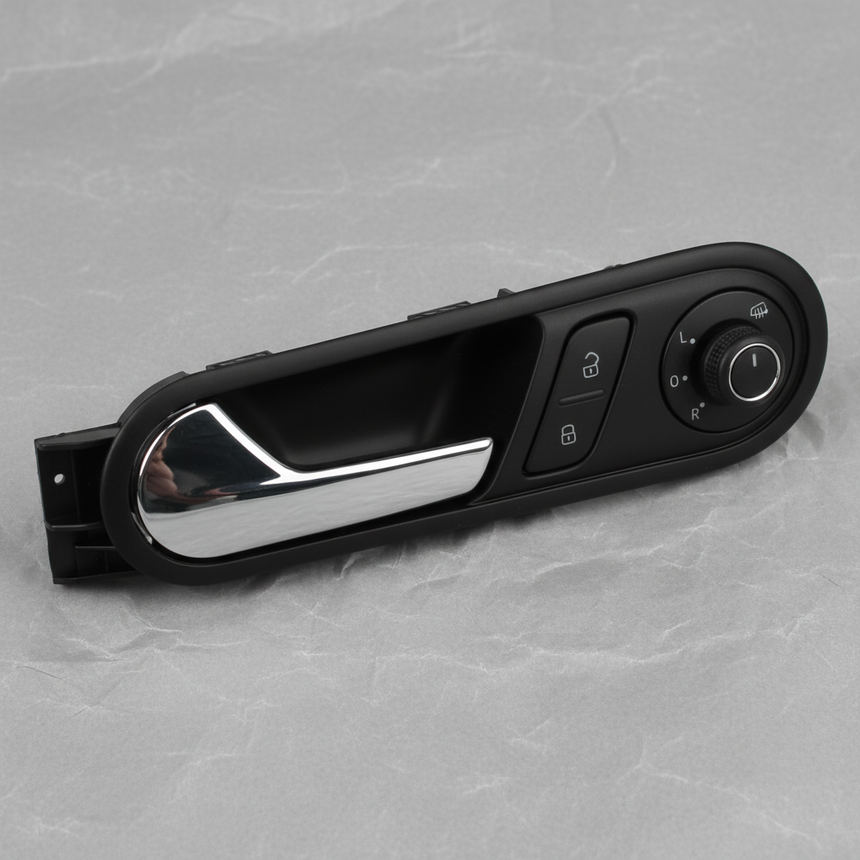 2016-2019 VW Beetle Convertible OEM Interior Door Handle Chrome - Full View Angle 2