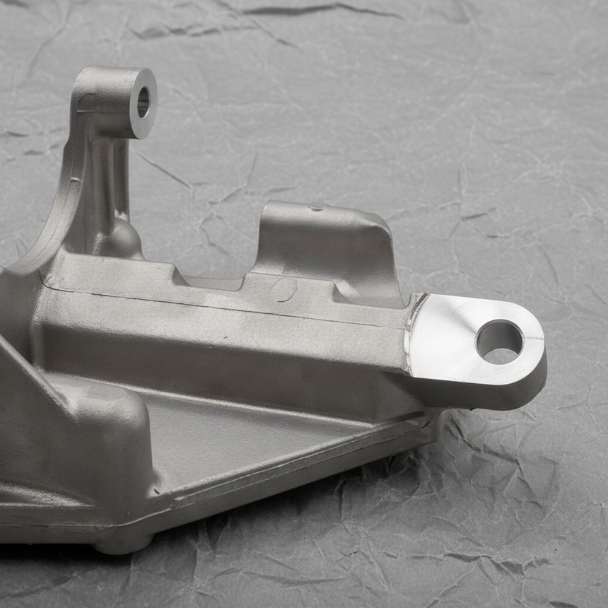 Ford Transit OEM Hydraulic Power Steering Pump Bracket - Top Detail