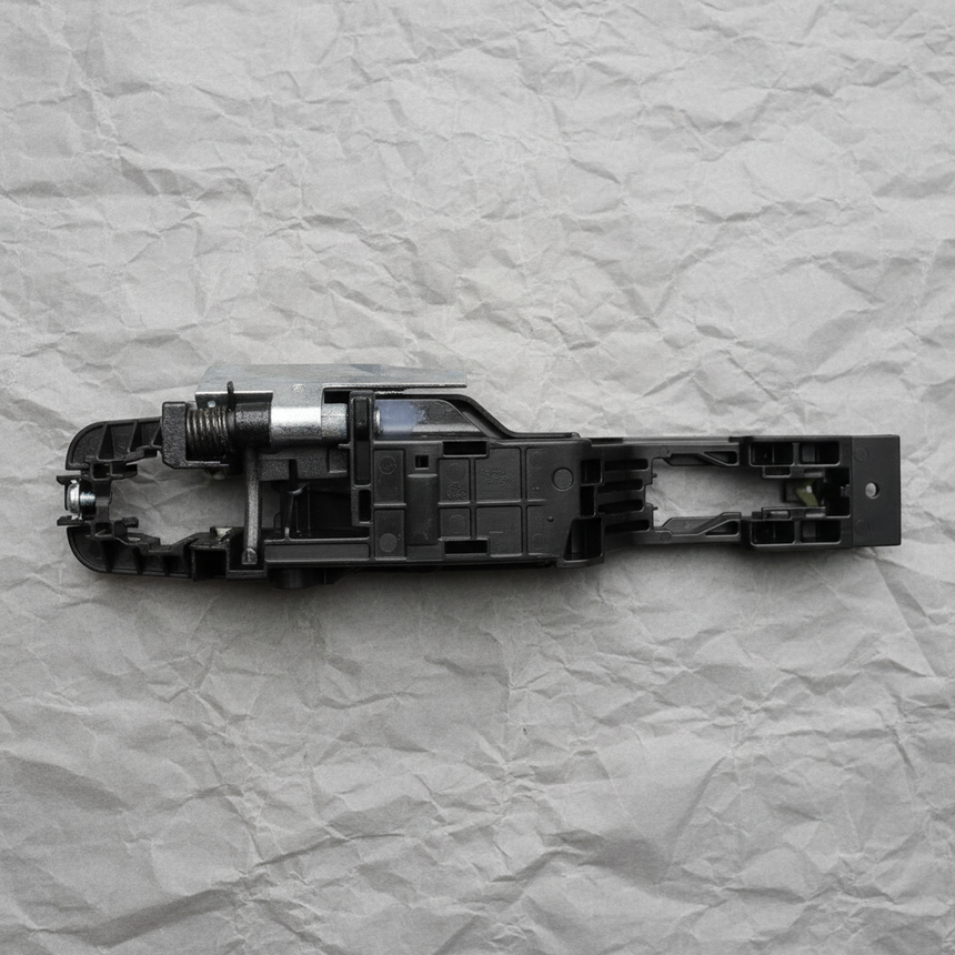 2013-2019 Nissan Sentra Driver Side Exterior Door Handle Base Without Nismo OEM - Full View Angle 2