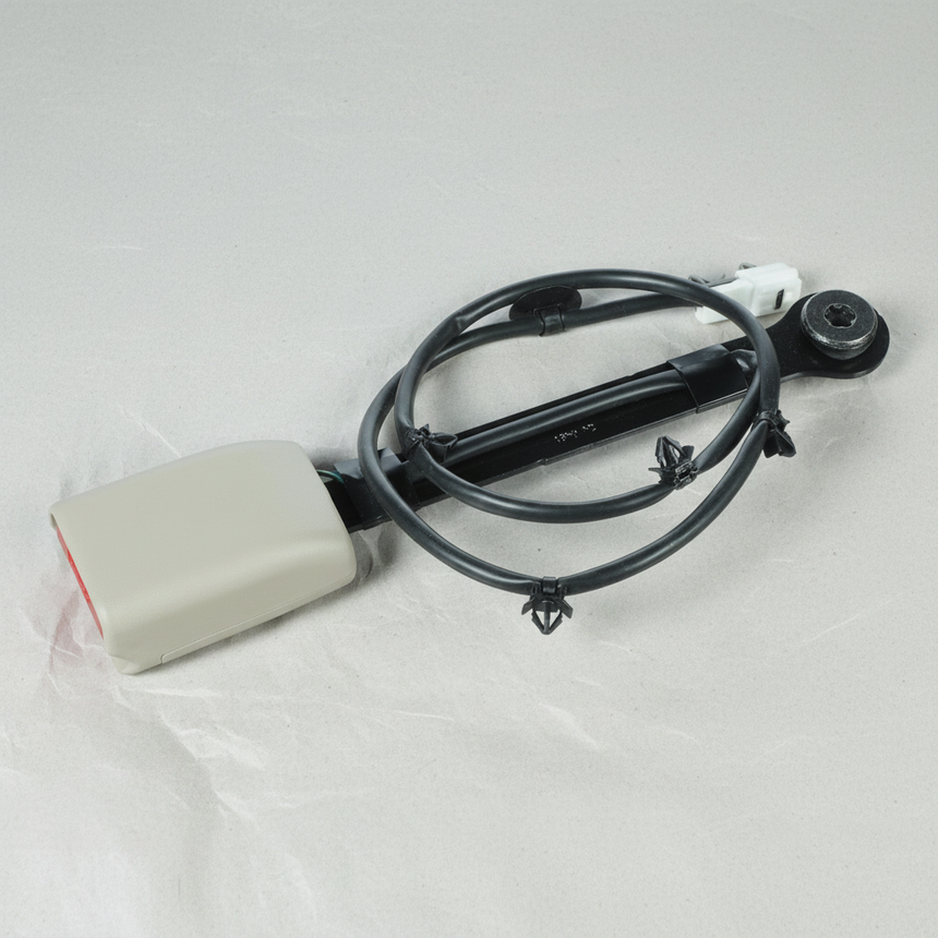 2014-2018 Nissan Rogue Front Driver Side Seat Belt Buckle Almond OEM