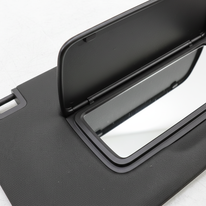 2019 Silverado Sierra 1500 Double Cab OEM Passenger Side Dark Atmosphere Sun Visor Macro Crop 1