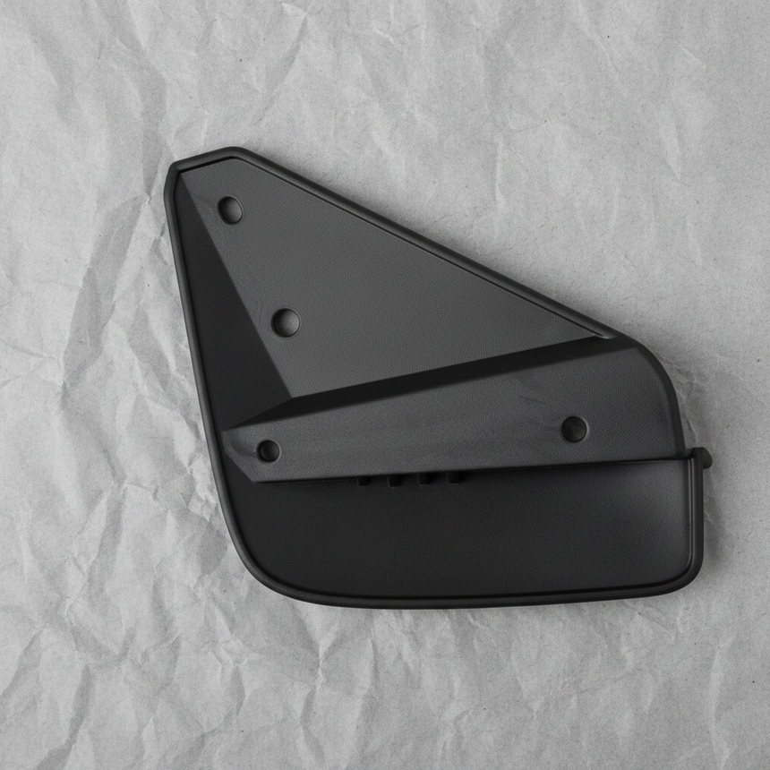 2019-2025 Mazda 3 Driver Stone Deflector Shield Japan Built OEM - Bottom Detail Angle 2