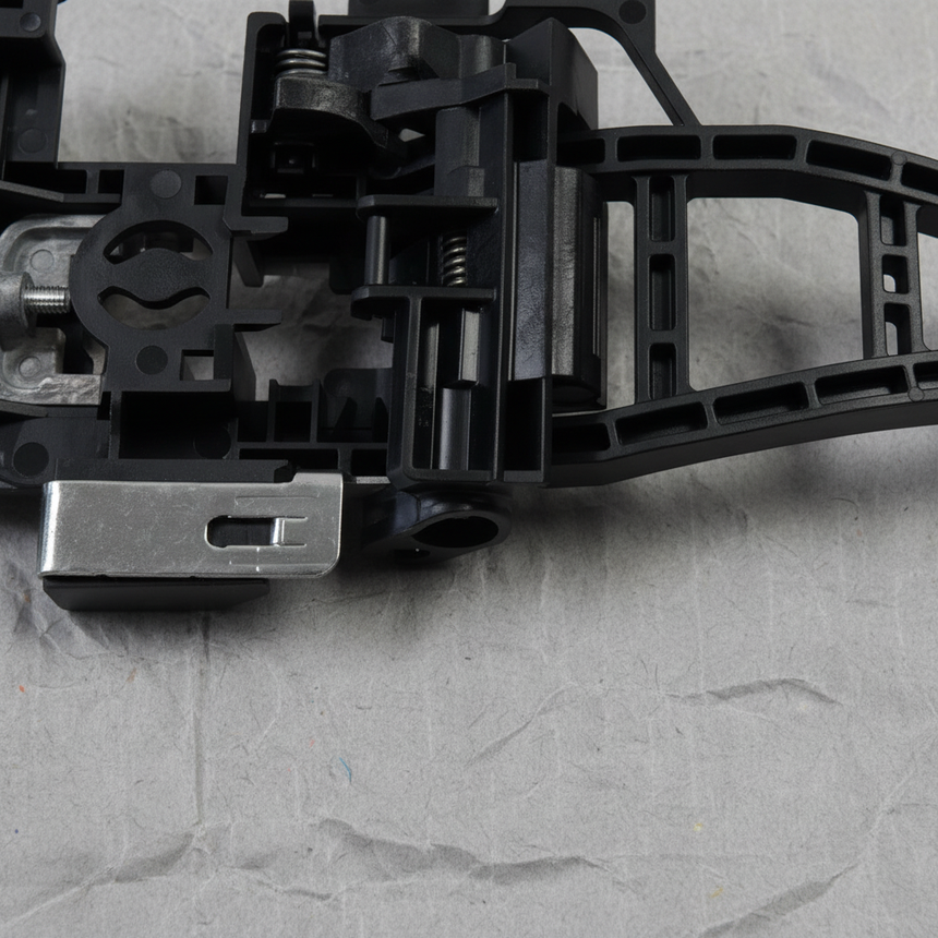2015-23 Ford Transit Passenger Side Front OEM Exterior Door Handle Base - Middle Detail