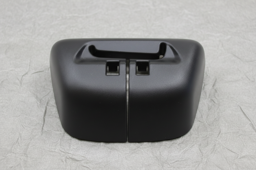 Driver Side Rear Seat Back Panel Cap 60% Ebony - Top Section Detail
