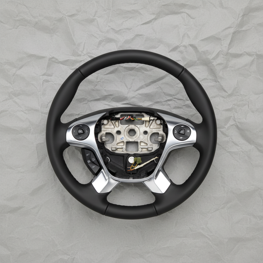 2015-2019 Transit-150 250 350 OEM Pumice Leather Steering Wheel W/O Nav W/O Lane Departure