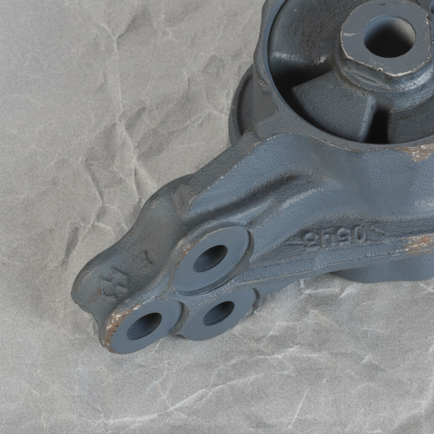 2021-2025 Ford F-150 5.0L V8 Driver Front Motor Mount Insulator OEM - Bottom Detail Angle 2