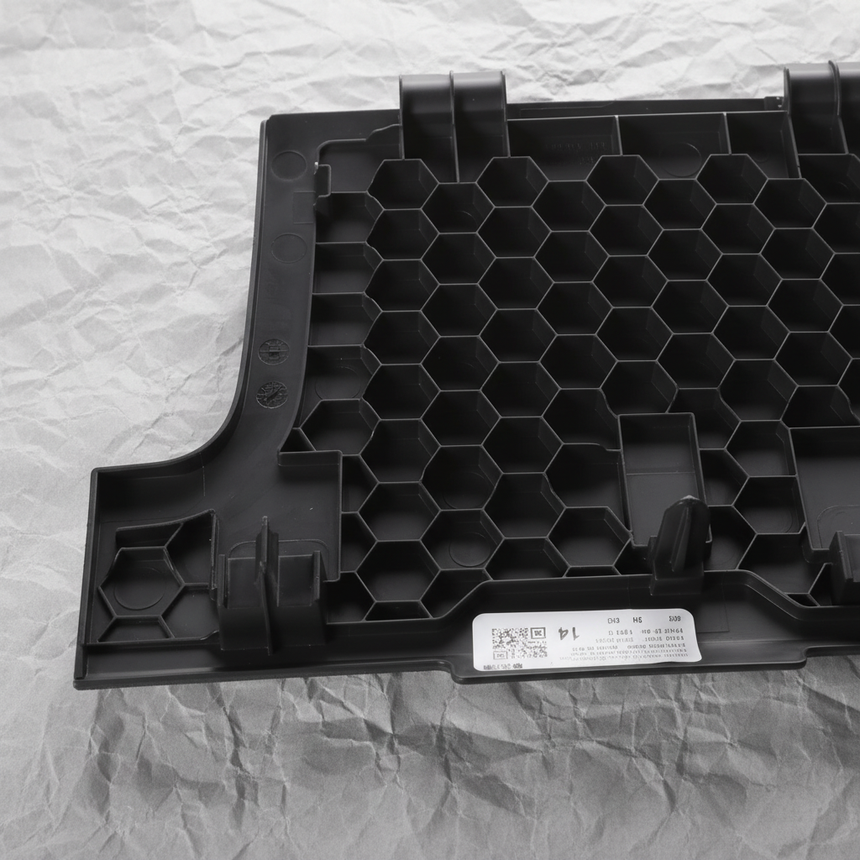 Close-up alternate angle of Volkswagen OEM Jetta Lower Cover Trim Panel Black