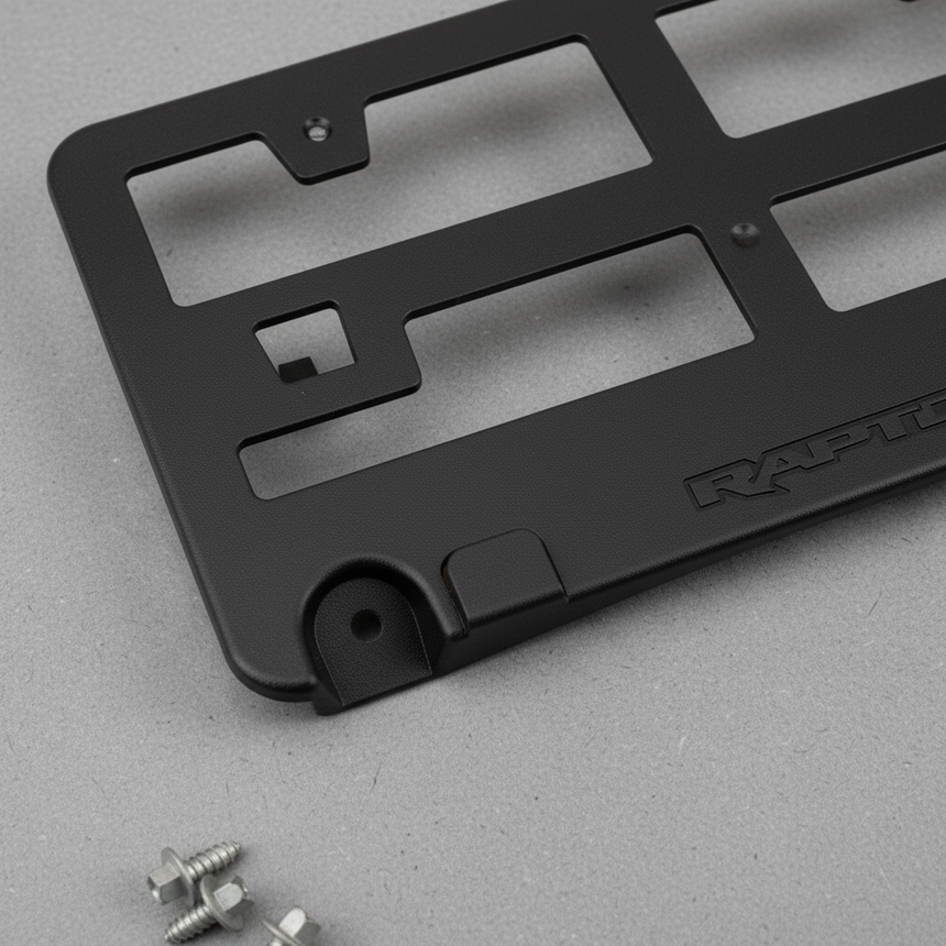 2022-2025 Bronco Raptor OEM Front License Plate Bracket Black
