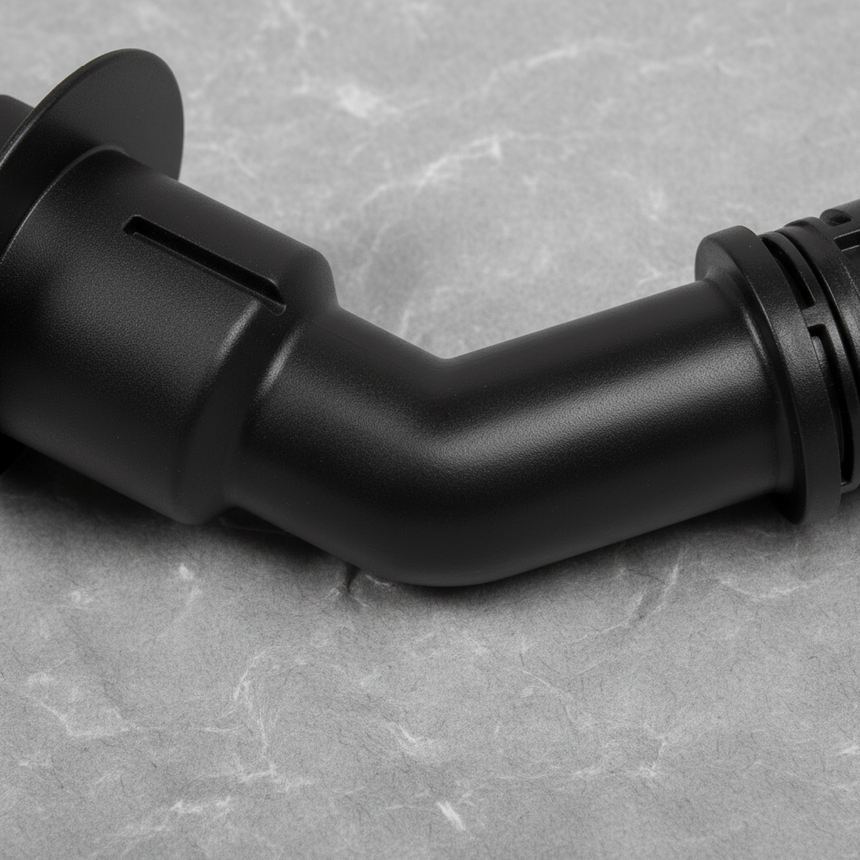 Close-up of Ford OEM 5.0L Gas Pipe for 2018-23 Mustang