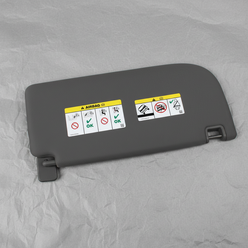 2018-2020 Ford F-150 Crew Cab Driver Side Gray Sun Visor Genuine OEM - Full View