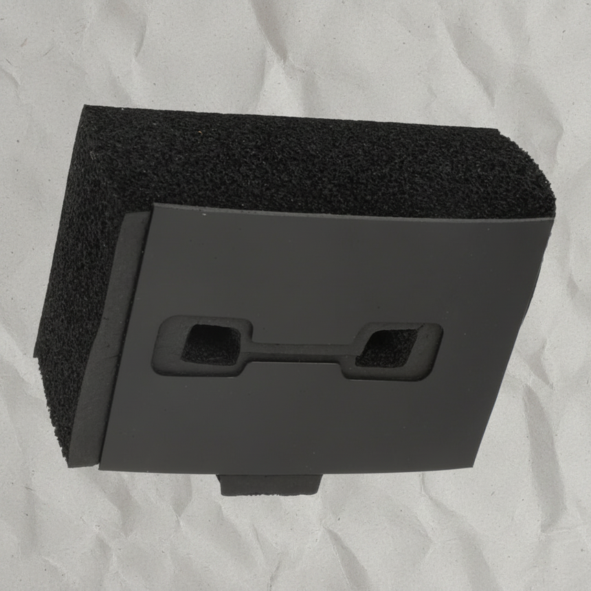 19-22 Chevy Silverado 1500 Front Tow Hook Cover OEM on grey kraft paper background