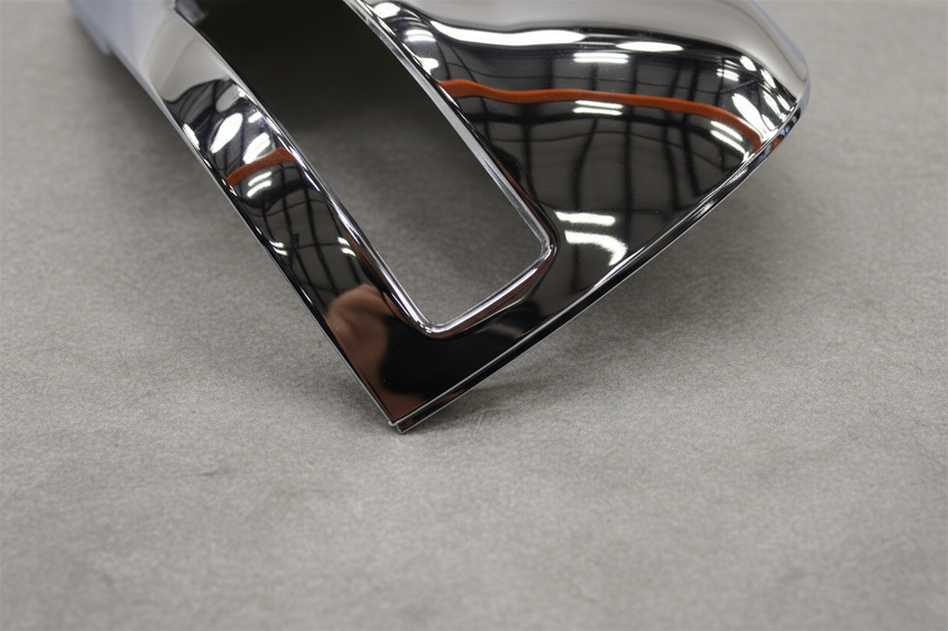 Driver Side Door Mirror Cap Chrome - Bottom Detail Angle 3