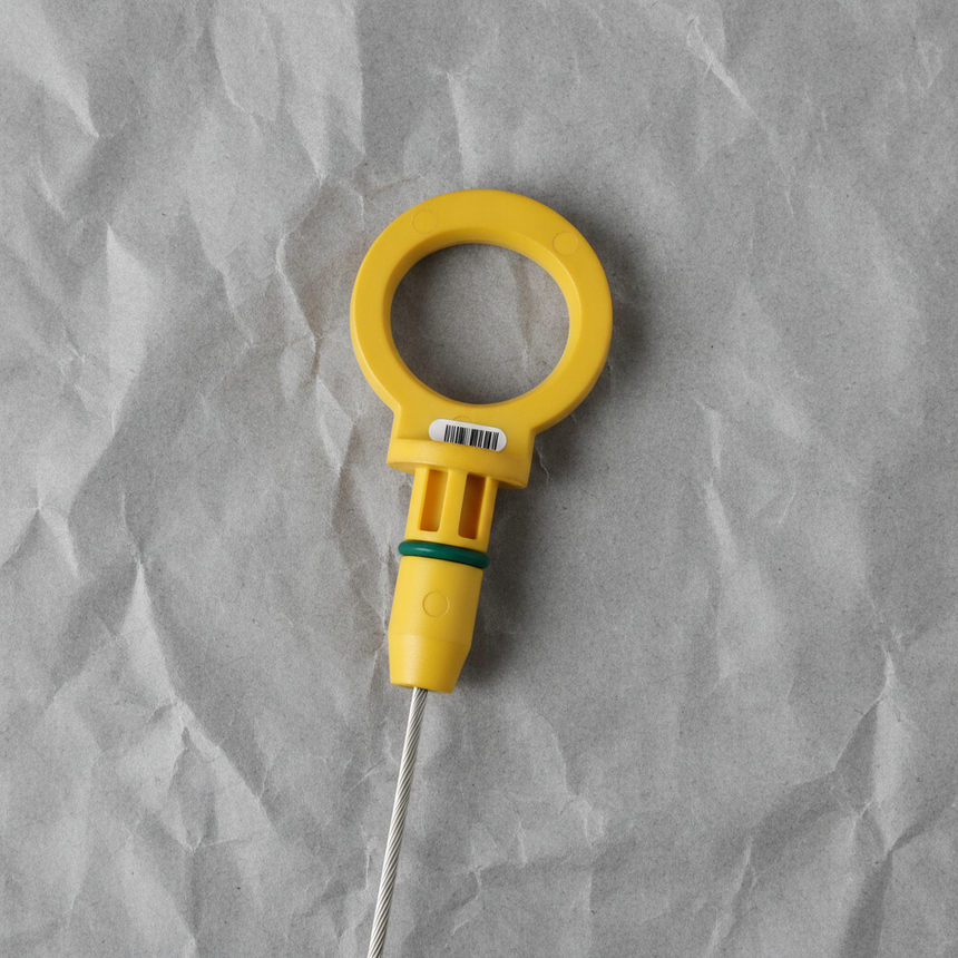 2016-2019 Nissan Titan XD Engine Oil Dipstick Level Gauge 5.0L Diesel OEM - Top Detail Angle 2