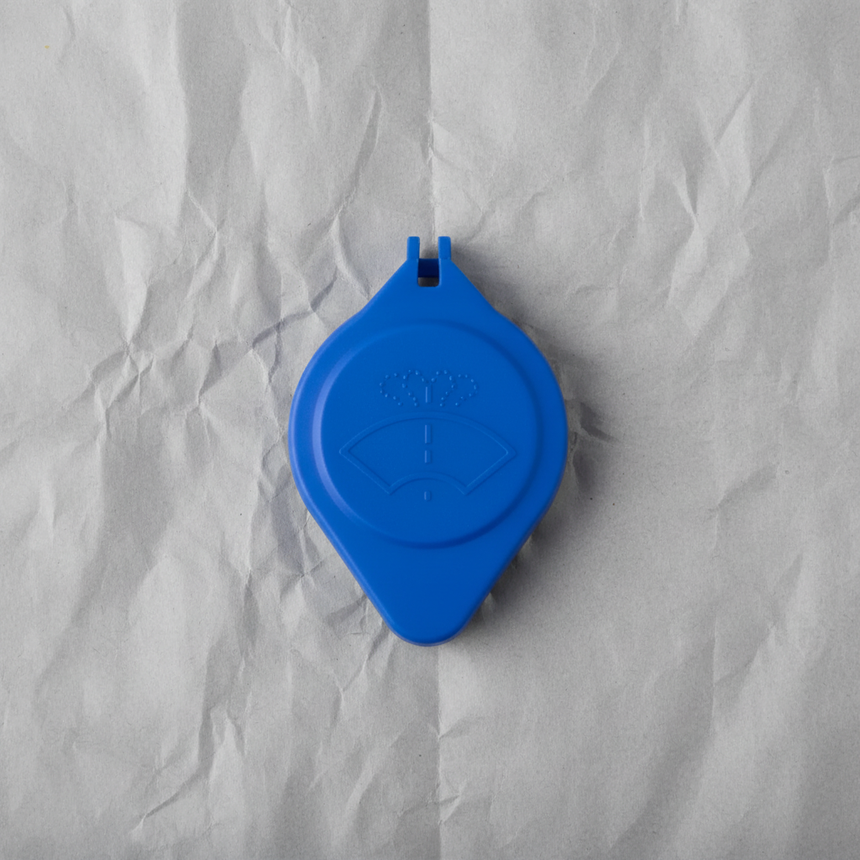 Washer Reservoir Cap - Grey Kraft Paper Background