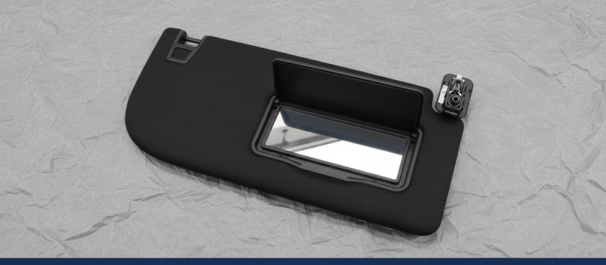 15-17 Ford F-150 Passenger Side Sun Visor Ebony Genuine OEM Non Lighted Black