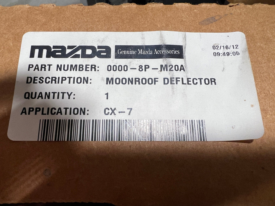 CL-0623-0000-8P-M20A-K1 2007-2012 Mazda CX-7 Moonroof Sunroof Air Deflector Genuine 0000-8P-M20A