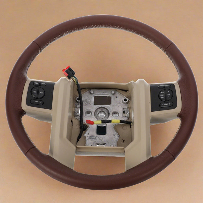 7C3Z-3600-DA 2008-2009 Ford F-250 F-350 King Ranch Steering Wheel With Audio Controls OEM