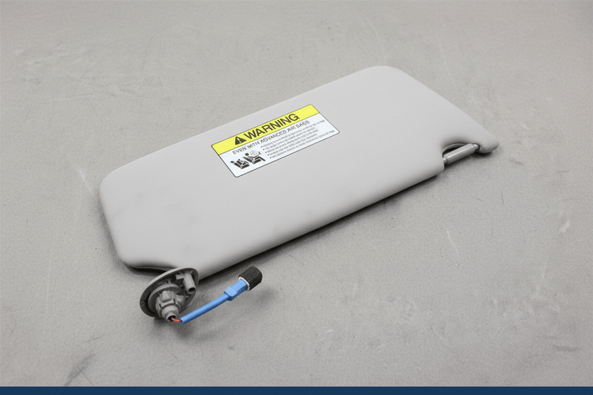 2008-2012 Honda Accord Driver Side Sun Visor Gray Without Sunroof OEM