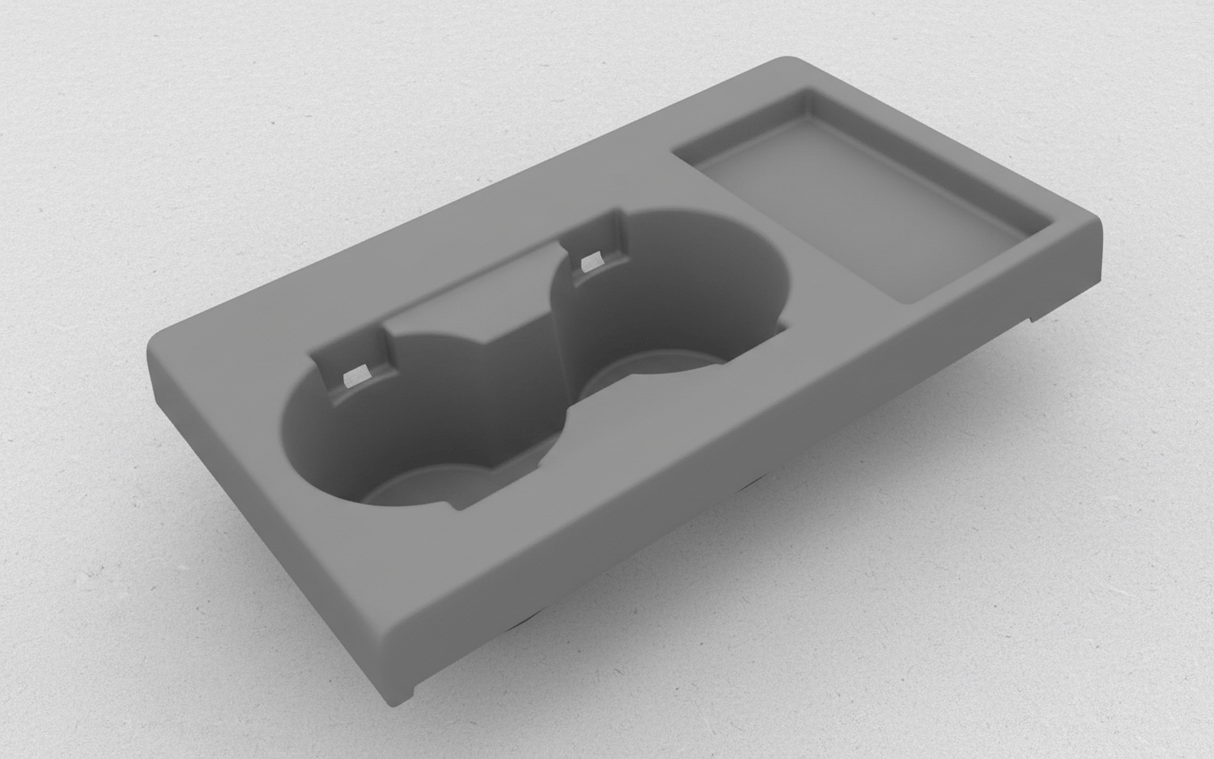 FL3Z-1813562-AE 2009-2014 Ford F-150 F-250 F-350 Super Duty Front Seat Cup Holder Earth Gray Genuine OEM