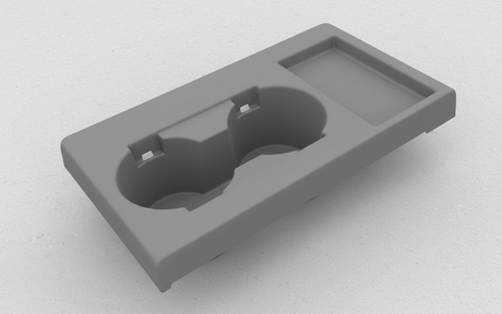 FL3Z-1813562-AE 2009-2014 Ford F-150 F-250 F-350 Super Duty Front Seat Cup Holder Earth Gray Genuine OEM