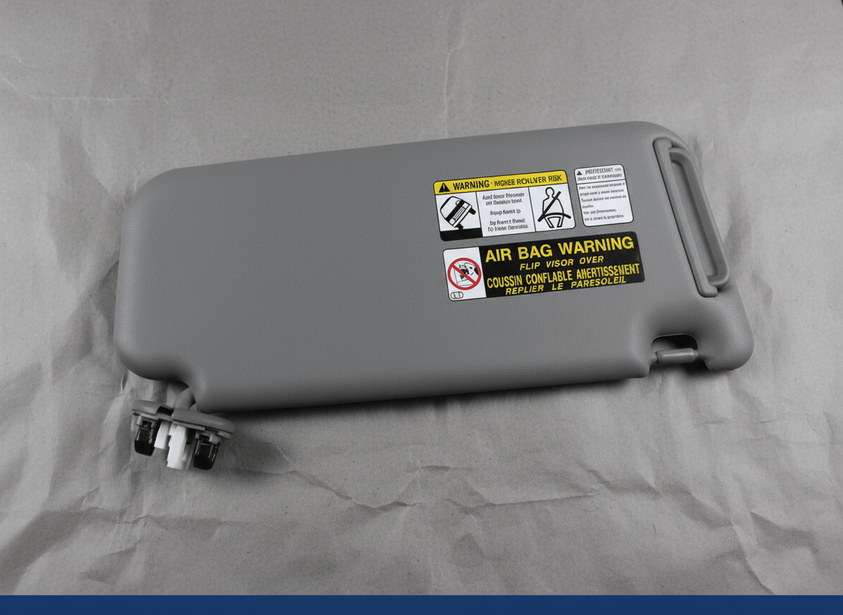 74320-42502-B2 2010-2012 Toyota RAV4 Driver Side Sun Visor Gray Genuine OEM