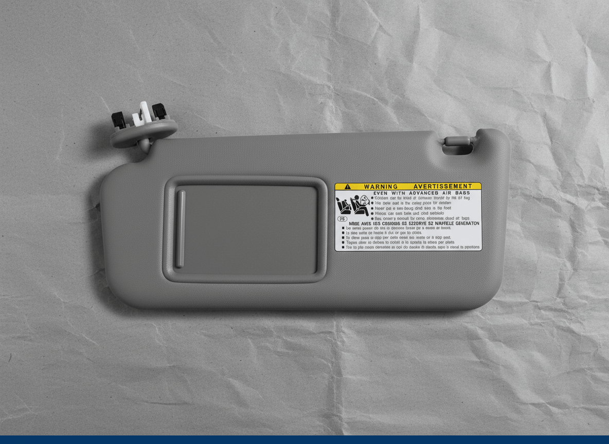 74320-42502-B2 2010-2012 Toyota RAV4 Driver Side Sun Visor Gray Genuine OEM