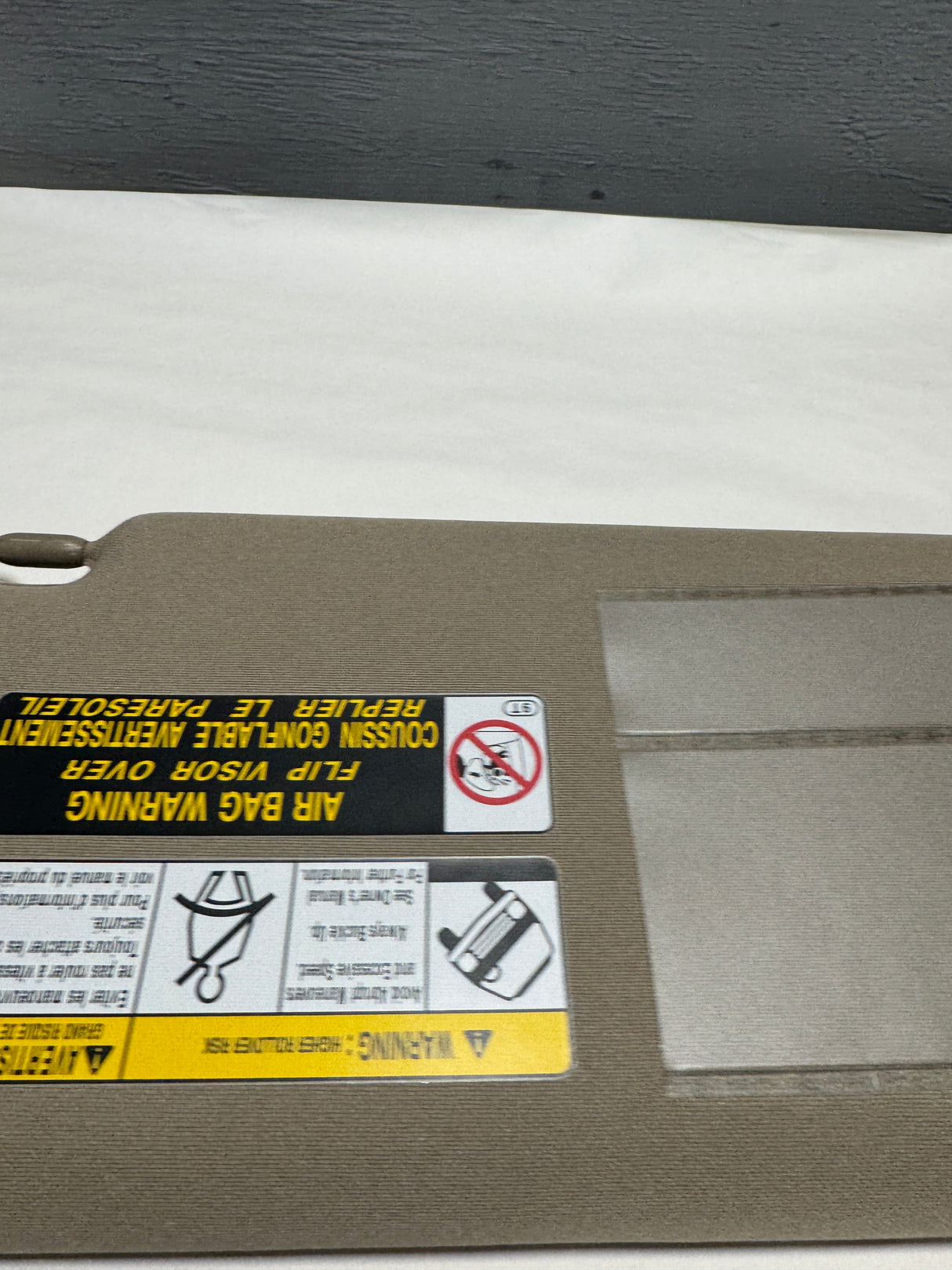 74320-35A91-E1 2010-2024 Toyota 4Runner Driver Side Sun Visor Sand Beige Color OEM Genuine