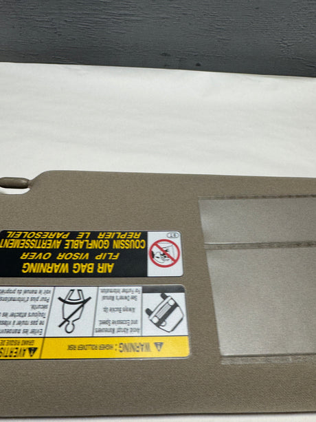 74320-35A91-E1 2010-2024 Toyota 4Runner Driver Side Sun Visor Sand Beige Color OEM Genuine