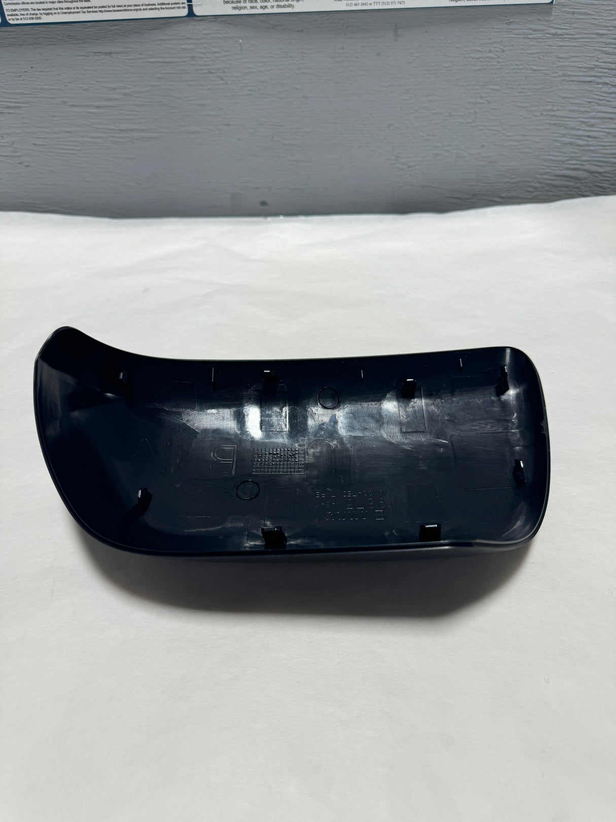 87915-04020-E1 2012-2015 Toyota Tacoma Passenger Side Mirror Back Cover No Turn Cutout - Black