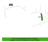 75761-07020 2013-2018 Toyota Avalon Passenger Side Front Of The Rear Door Molding Applique OEM