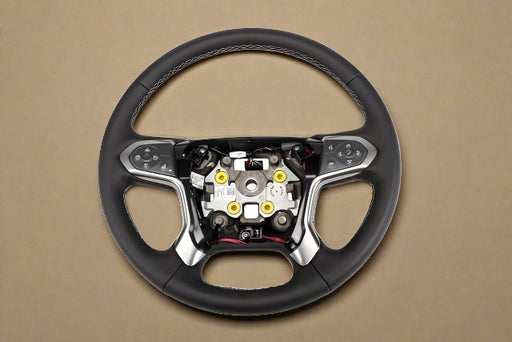 84483768 2014-2018 Silverado 1500 Black Heated Leather Steering Wheel Without Crash Alert