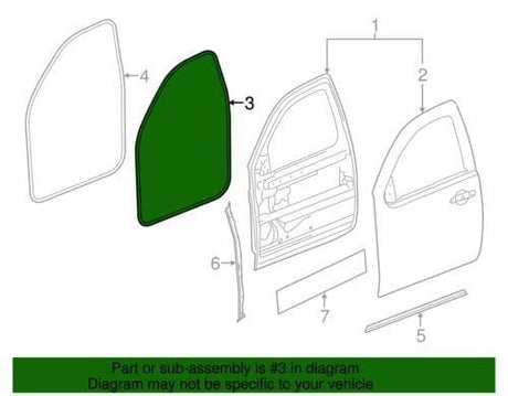 ZZZ-23286279 2014-2019 Silverado / Sierra Driver Side Front Door Weatherstrip OEM