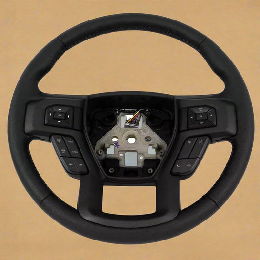 FL3Z-3600-DA 2015-2016 Ford F-150 Leather Steering Wheel Without Adaptive Cruise or Sync II