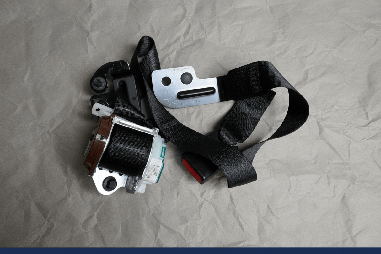 FL3Z-16611B64-AG 2015-2017 Ford F-150 Rear Center Seat Belt Ebony Non-Inflatable Genuine OEM