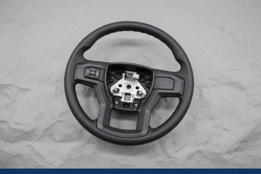 2015-2018 Ford F-150 Steering Wheel Black Vinyl OEM