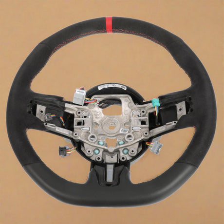 FR3Z-3600-BD 2015-2019 Ford Mustang Steering Wheel Leather and Suede W/ Red Stitching OEM