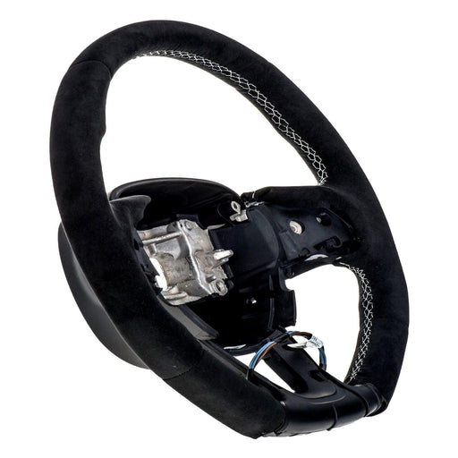 6RD06YSAAB 2015-2023 Charger Challenger Demon Hellcat Black Alcantara Suede Steering Wheel