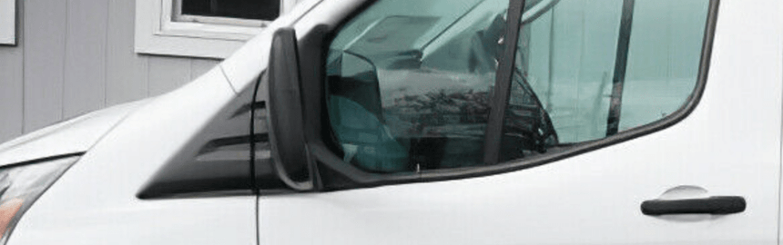 2016-2020 Ford Transit Passenger Side Door Frame Fender A-Pillar Moulding Black