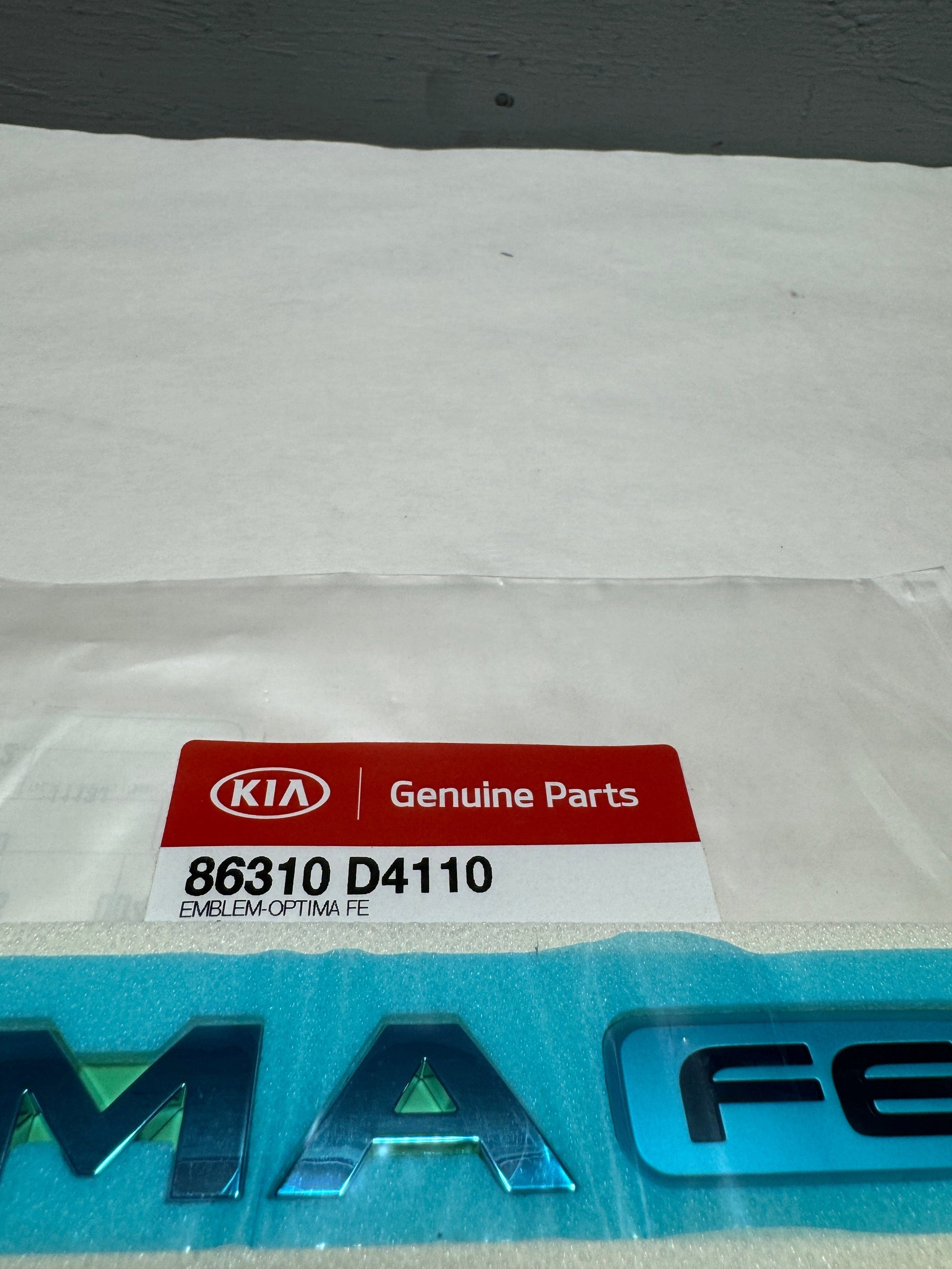 CL-0824-EMBLEM-86310-D4110-D27 2016-2020 KIa Optima FE Trunk Chrome Emblem Nameplate OEM New