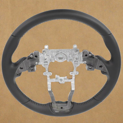 TK49-32-982B-02 2016-2021 Mazda CX-9 Leather Non Heated Steering Wheel Without Stitching, Without Paddles Shifters