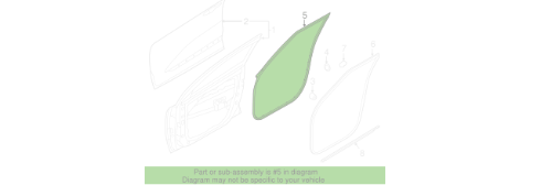 82140-G5000 2017-2022 Kia Niro Front Passenger Side Door Weatherstrip Seal OEM