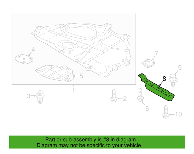 KB7W-56-114B 2017-2022 Mazda CX-5 Passenger Side Splash Shield OEM