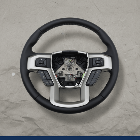 2018-2020 Ford F-150 Steering Wheel Black Leather Genuine OEM