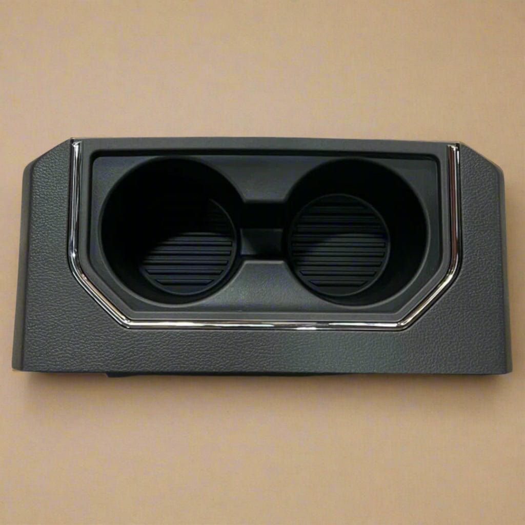 LL1Z-7804567-BA 2018-2021 Ford Expedition Rear Console Cup Holder Vinyl Coffee Color For Ambient Lighting Equipped